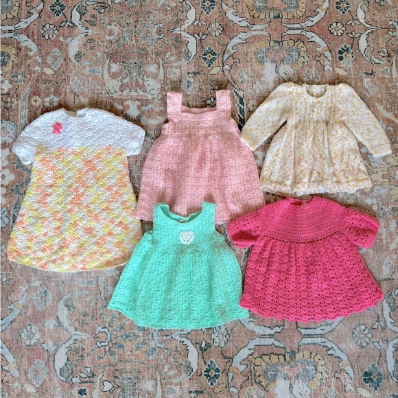 Handemade Knitted Other - 🌿 👼Vintage Handmade Knitted Baby Dresses